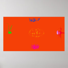 Arte Potpourri Naranja Mínimo Abstracto