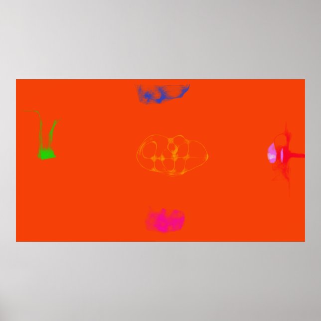Arte Potpourri Naranja Mínimo Abstracto (Frente)