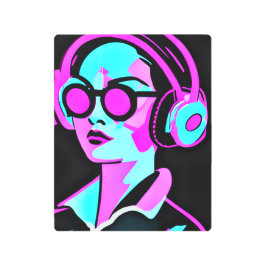 Arte psicodélico | Mujer con audífonos