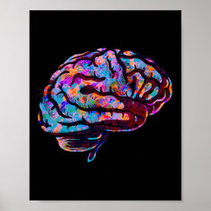 Arte psicodélico Tye Dye Cerebro humano Guay Neuro