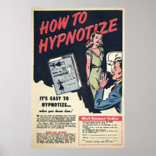 Arte publicitario de hipnotizar de época