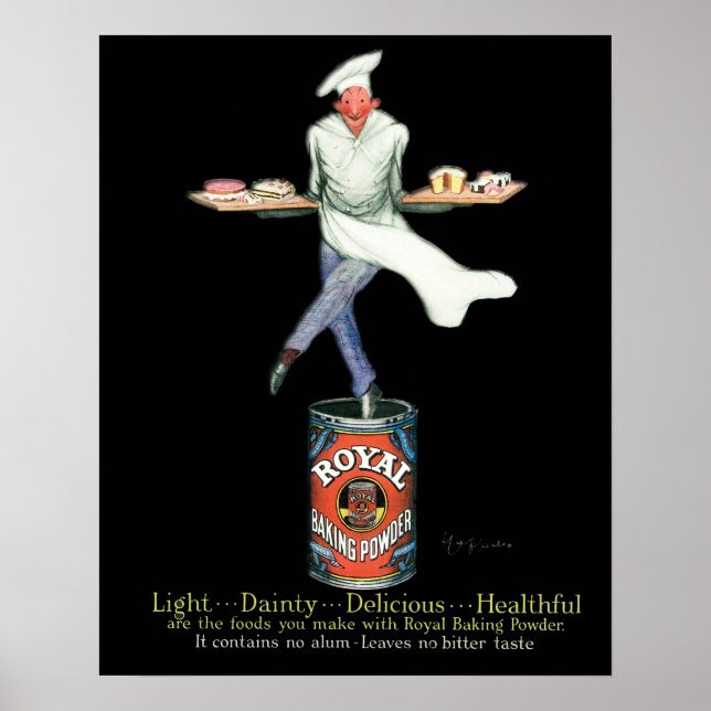 Arte publicitario de vintage Baker (Frente)