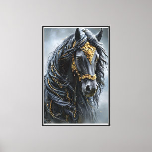 "Arte realista de pared de lienzo de caballo - Nat