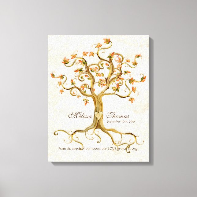 Arte Regalo de Boda de Boda de Otoño Anticuada (Anverso)