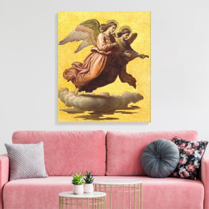 Arte Religioso Católico Ángel Dorado Vintage Impre