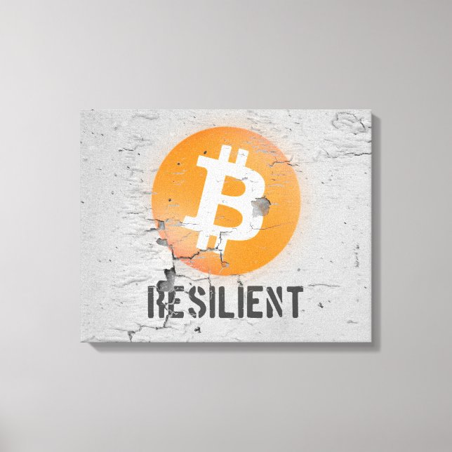 Arte resistente a bitcoin (en pared rota HD) (Anverso)