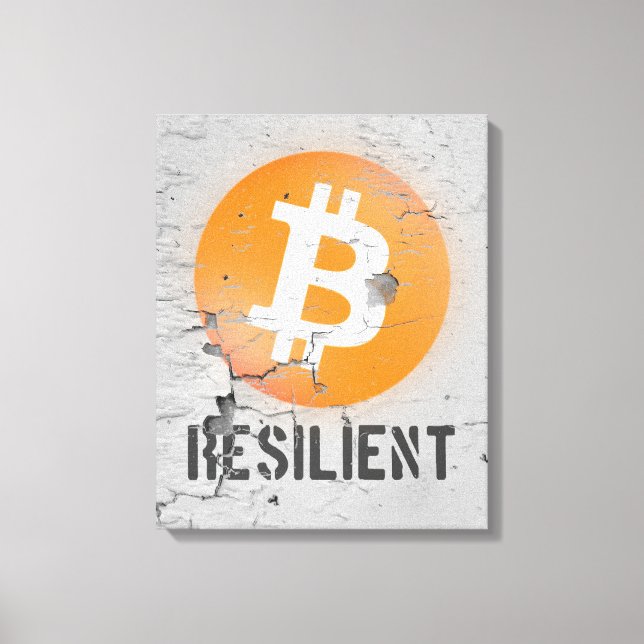 Arte resistente a bitcoin (en pared rota HD) (Anverso)