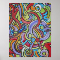 Arte Resumen Pintado De Mano Dura