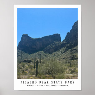 Arte retrato de las montañas del pico Picacho del 