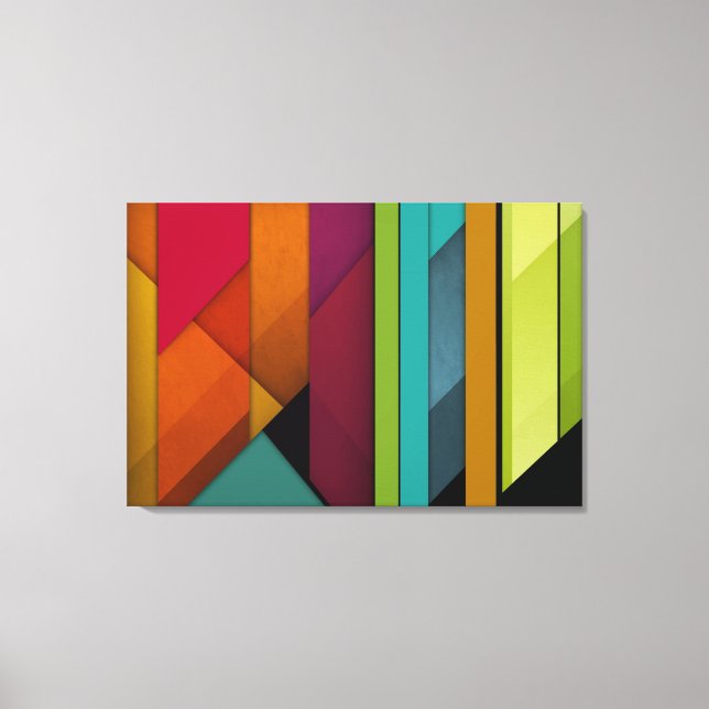 arte retro abstracto colorido geométrico lineal (Anverso)