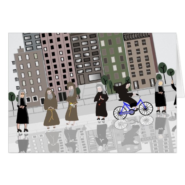 Arte retro católico de las monjas y de los monjes (Anverso (Horizontal))