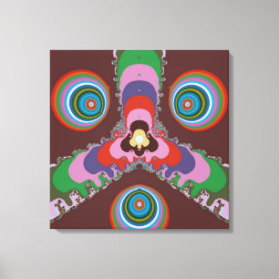 Arte Retro con Patrón Psicodélico de los 70