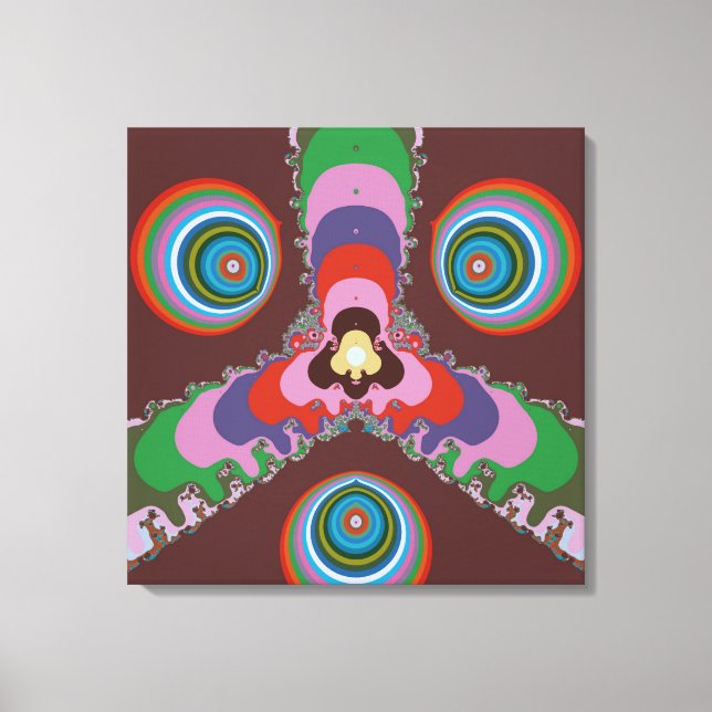 Arte Retro con Patrón Psicodélico de los 70 (Anverso)