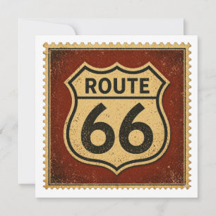 Arte Retro de Escudo Desgastado de la Ruta 66