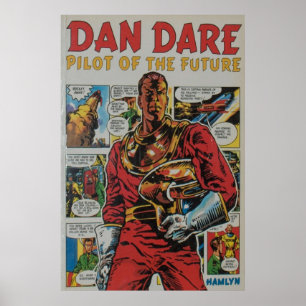 Arte retro de historietas Dan Dare