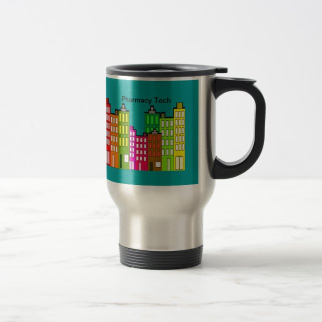 Arte retro de la taza del viaje de la tecnología (Derecha)