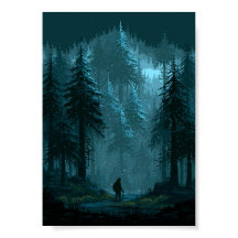Arte Retro de Pixel Viajero Solitario en una nevad