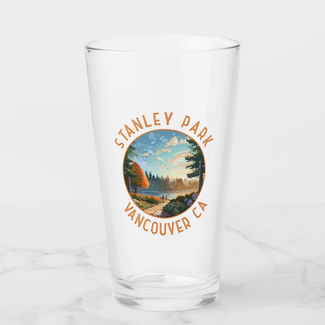 Arte retro de Stanley Park Vancouver Canada (Anverso)