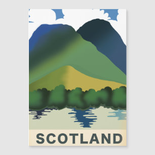 Arte retro de vacaciones en Escocia