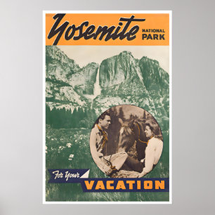 Arte Retro de Yosemite Póster Vintage de Parques N