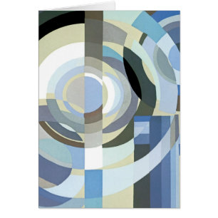 Arte Retro Deco Jazz Vintage Patrón de Círculos Az