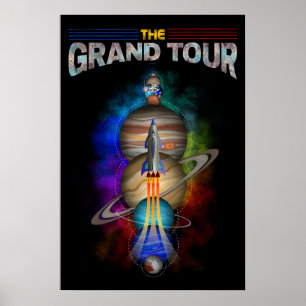 Arte retro en el espacio ultraterrestre con buques