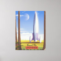 Arte retro espacial Viaja por el Universo.