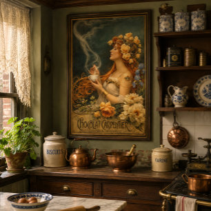 Arte Retro Nouveau Anuncio de Chocolate 