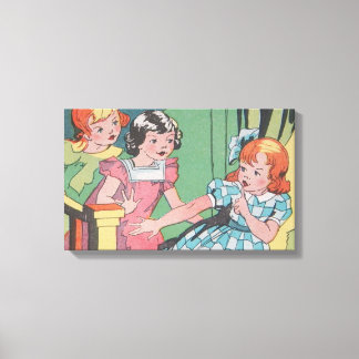 Arte retro Personalizado vintage de niñas pequeñas