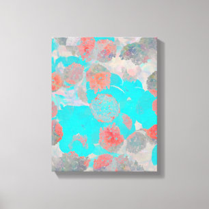 Arte rojo azul de estampado floral/floral romántic