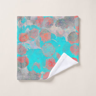 Arte rojo azul de estampado floral/floral romántic