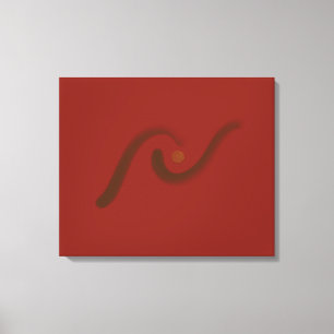 Arte Rojo Negro Simple Mínimo