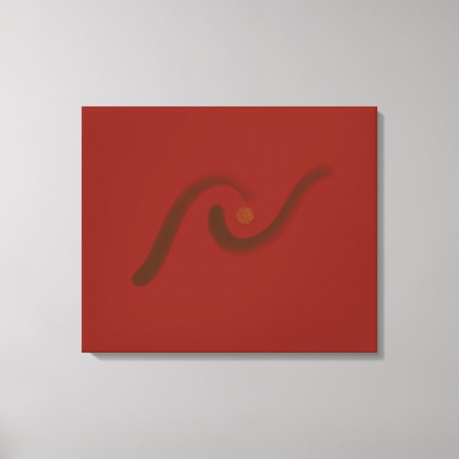 Arte Rojo Negro Simple Mínimo (Anverso)