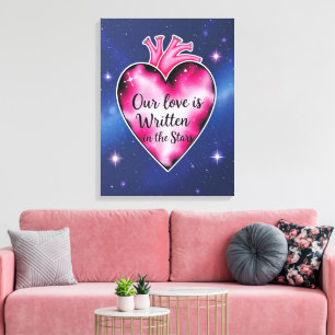 Arte romántico de amor al corazón rosado