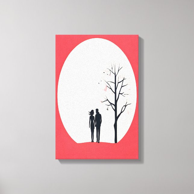 Arte romántico de pareja Minimalista (Anverso)