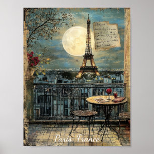 Arte Romántico Personalizado de la Torre Eiffel de