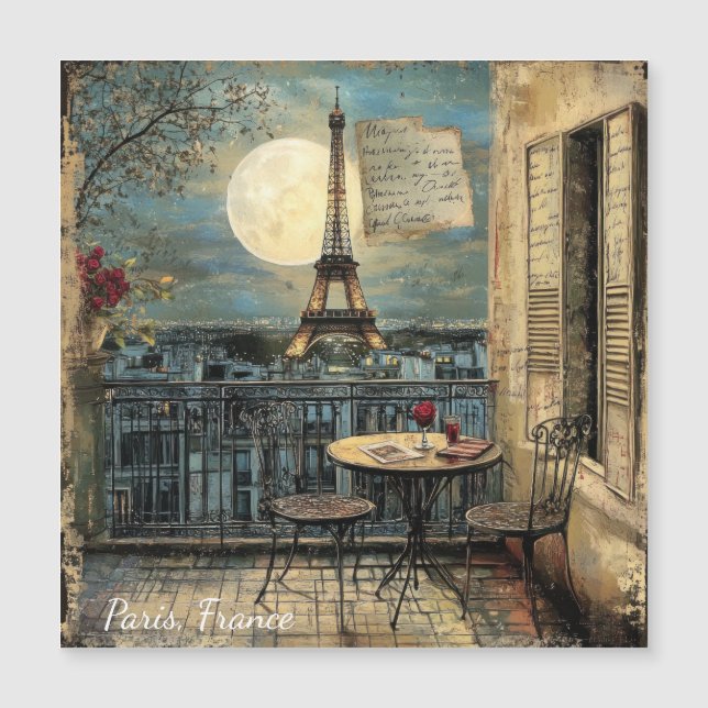 Arte Romántico Personalizado de la Torre Eiffel de (Anverso)