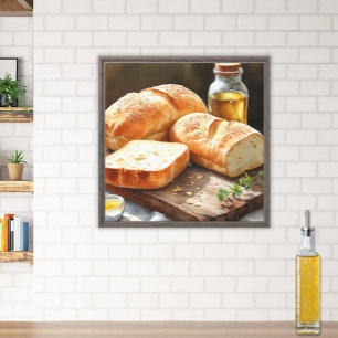 Arte Rústico de pan y aceite de oliva Pared de c