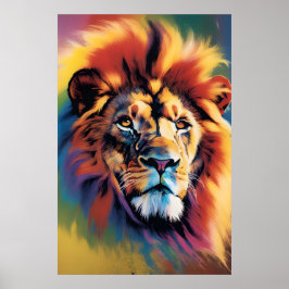 Arte safari africano, arte digital de leones anima