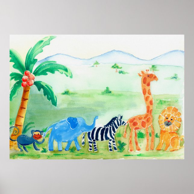 Arte Safari de animales salvajes (Frente)