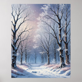 Arte sereno de los bosques de invierno