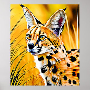 Arte serval africano