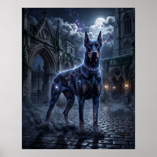 Arte Shadow Doberman Midnight Moon (Frente)