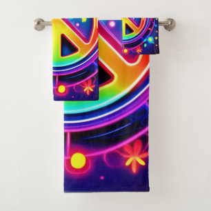 Arte símbolo de la paz neonesa