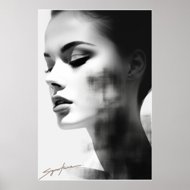 Arte simple en blanco y negro (Frente)
