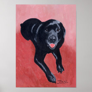 Arte sonriente del labrador negro