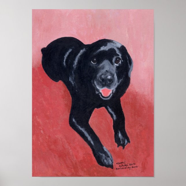 Arte sonriente del labrador negro (Frente)