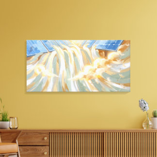 Arte sostenible energía solar pintura abstracta