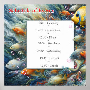 Arte subacuático de peces y corales en acrílico