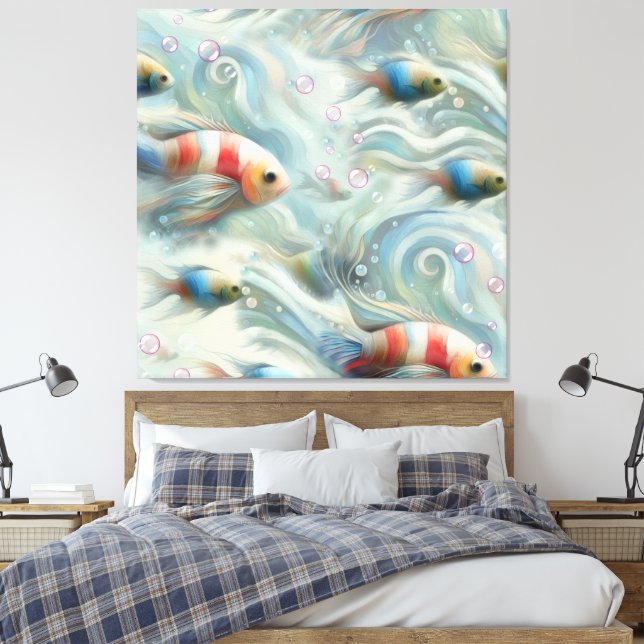 Arte subacuático de peces y corales en acrílico (Insitu(Dormitorio))